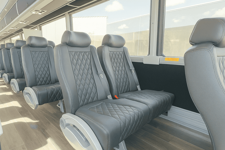 interior of Simi Valley Shuttle Bus Rentals charter bus